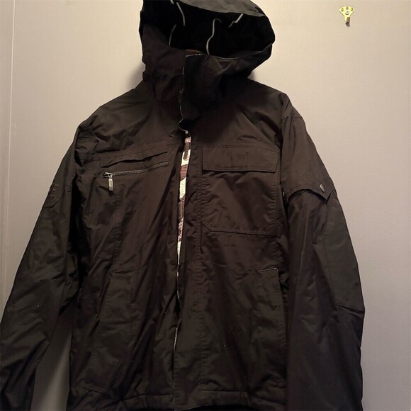 BONFIRE Other - Bonfire Men's Ski Snowboard Jacket Size M Black Hooded Insulated Multi